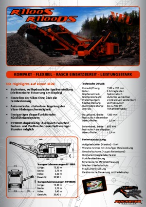 Plantas de reciclaje de escombros Rockster R1100S 