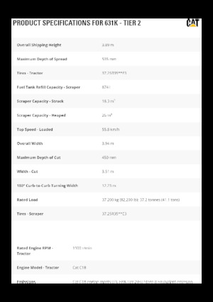 Mototraillas Caterpillar 631K