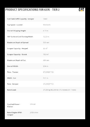 Mototraillas Caterpillar 637K