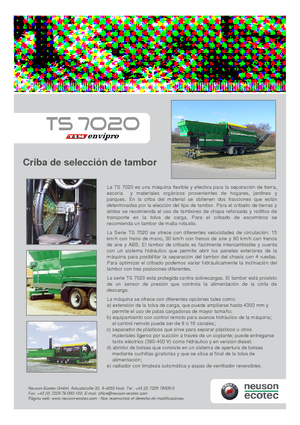 Plantas cribadoras Neuson-Ecotec TS 7020
