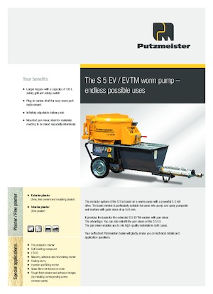 Bombas  de dragado de tornillo Putzmeister S 5 EVTM