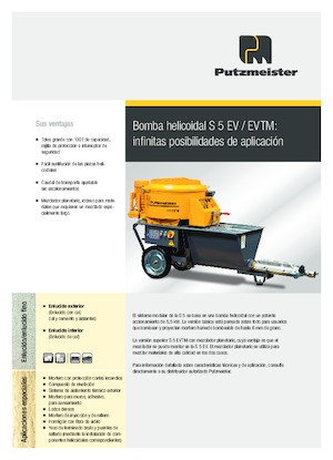 Bombas  de dragado de tornillo Putzmeister S 5 EVTM