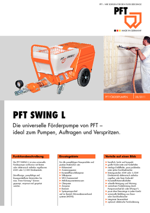 Bombas  de dragado de tornillo PFT Swing L 400