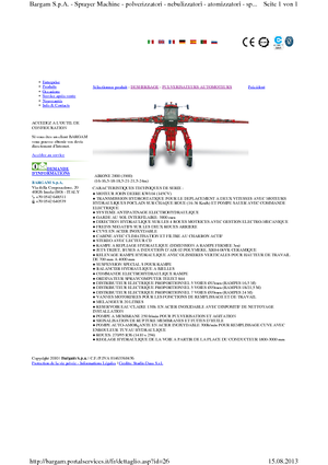 Pulverizadoras automotrices Bargam Airone 2000