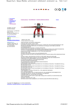 Pulverizadoras automotrices Bargam Airone 2000
