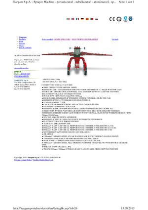 Pulverizadoras automotrices Bargam Airone 2000