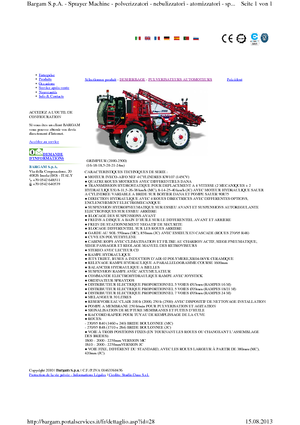 Pulverizadoras automotrices Bargam Grimpeur 2500 MC