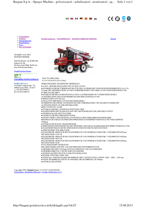 Pulverizadoras automotrices Bargam Mac 2000 ES C