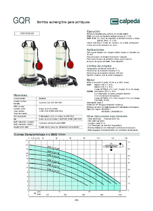 Bombas de aguas residuales Calpeda GQR 10-16