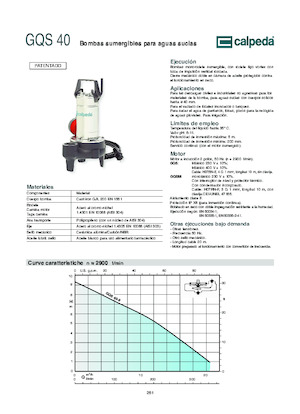Bombas de aguas residuales Calpeda GQV 50-8