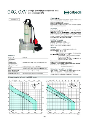 Bombas de aguas residuales Calpeda GXV 40-9