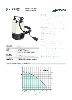 Bombas de aguas residuales Calpeda GXRM Zero