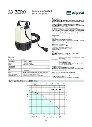 Bombas de aguas residuales Calpeda GXRM Zero