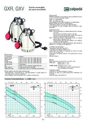 Bombas de aguas residuales Calpeda GXVM 25-6