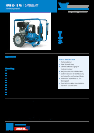 Bombas de aguas residuales Heide-Pumpen MPH 80-1E FG