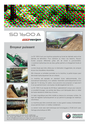Trituradoras Neuson-Ecotec SD 1600 A