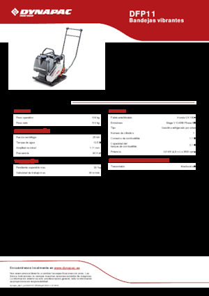 Planchas vibratorias de una dirección Dynapac DFP11