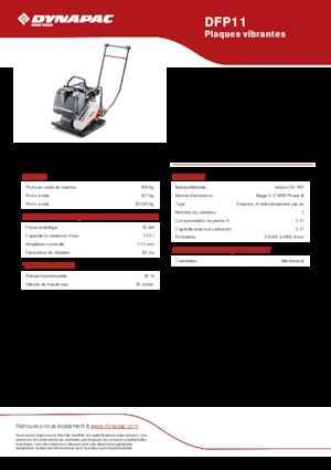 Planchas vibratorias de una dirección Dynapac DFP11