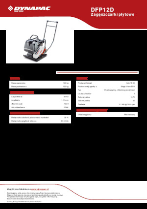 Planchas vibratorias de una dirección Dynapac DFP12D
