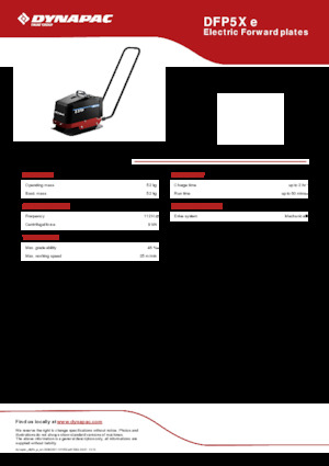 Planchas vibratorias de una dirección Dynapac DFP5X e