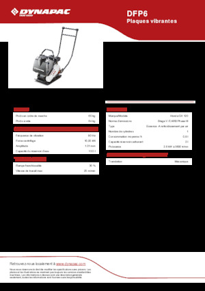 Planchas vibratorias de una dirección Dynapac DFP6