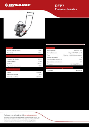 Planchas vibratorias de una dirección Dynapac DFP7
