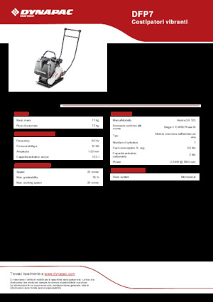 Planchas vibratorias de una dirección Dynapac DFP7