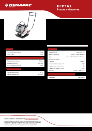 Planchas vibratorias de una dirección Dynapac DFP7AX