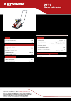 Planchas vibratorias de una dirección Dynapac DFP8