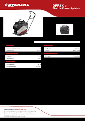 Planchas vibratorias de una dirección Dynapac DFP8X e
