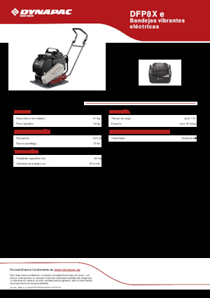 Planchas vibratorias de una dirección Dynapac DFP8X e