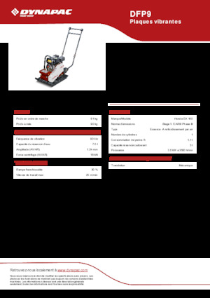 Planchas vibratorias de una dirección Dynapac DFP9