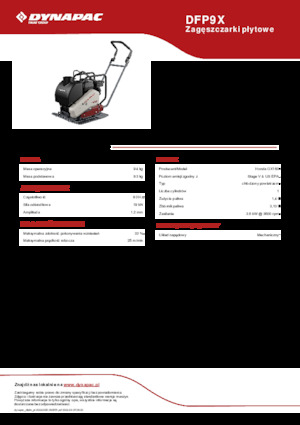 Planchas vibratorias de una dirección Dynapac DFP9X
