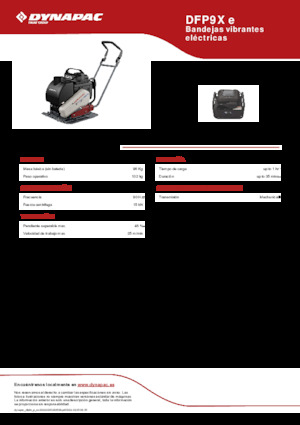 Planchas vibratorias de una dirección Dynapac DFP9X e