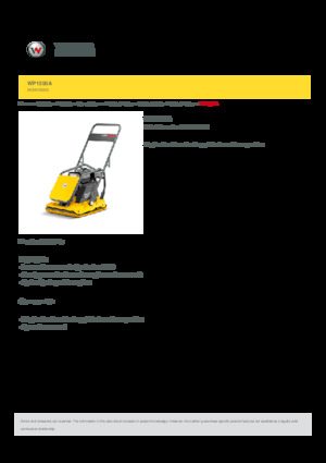 Planchas vibratorias de una dirección Wacker Neuson WP1550A