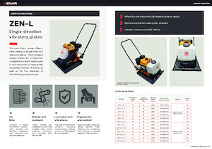Planchas vibratorias de una dirección Enar ZEN 20GH