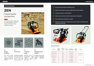 Planchas vibratorias de una dirección Enar ZEN20 CDHV