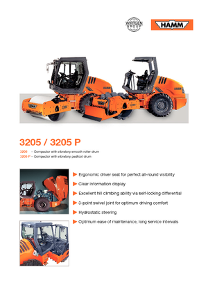 Rodillos vibrantes autopropulsados Hamm 3205