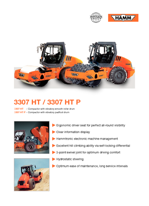 Rodillos vibrantes autopropulsados Hamm 3307 HT