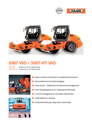 Rodillos vibrantes autopropulsados Hamm 3307 HT-VIO