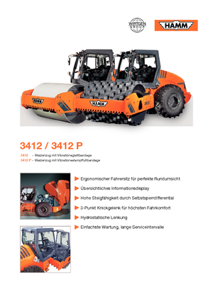 Rodillos vibrantes autopropulsados Hamm 3412 P
