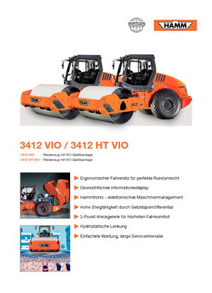 Rodillos vibrantes autopropulsados Hamm 3412 VIO