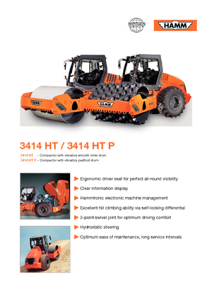 Rodillos vibrantes autopropulsados Hamm 3414 HT-V