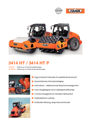 Rodillos vibrantes autopropulsados Hamm 3414 HT-V