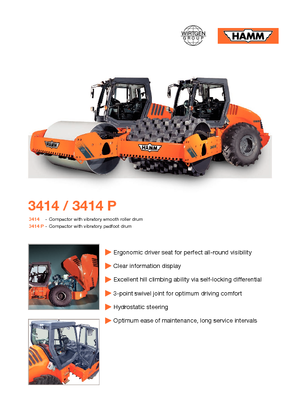 Rodillos vibrantes autopropulsados Hamm 3414 P