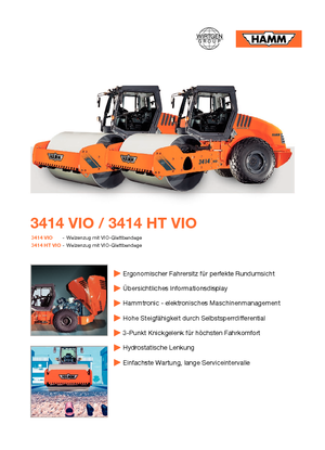 Rodillos vibrantes autopropulsados Hamm 3414 VIO