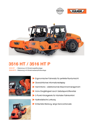 Rodillos vibrantes autopropulsados Hamm 3516 HT-P