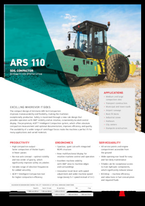 Rodillos vibrantes autopropulsados Ammann ARS 110 PD