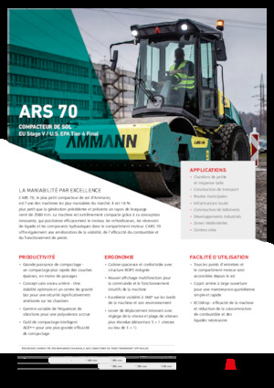 Rodillos vibrantes autopropulsados Ammann ARS 70 PD