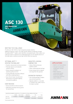 Rodillos vibrantes autopropulsados Ammann ASC 130 D